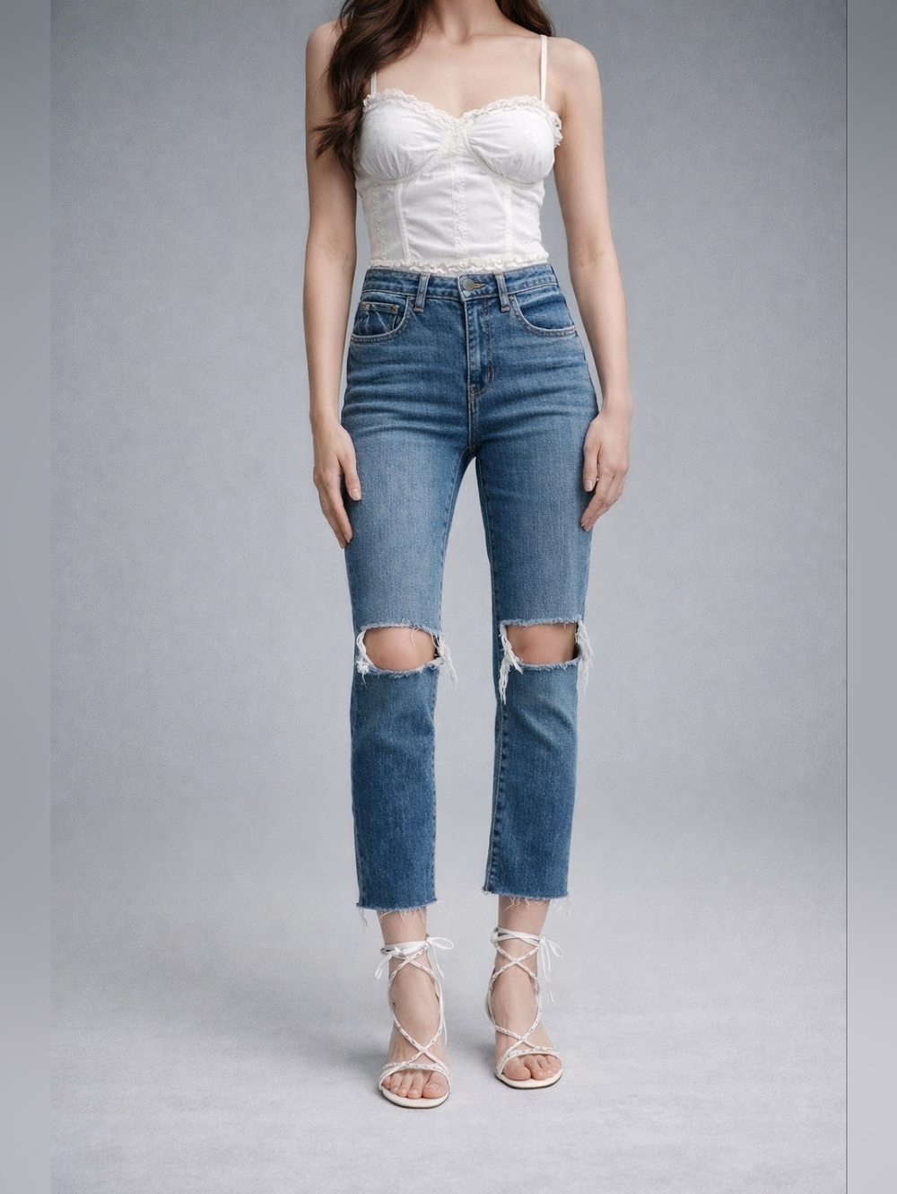 L’AGENCE 25 Audrina High Rise Straight Jean Classic Vintage 25